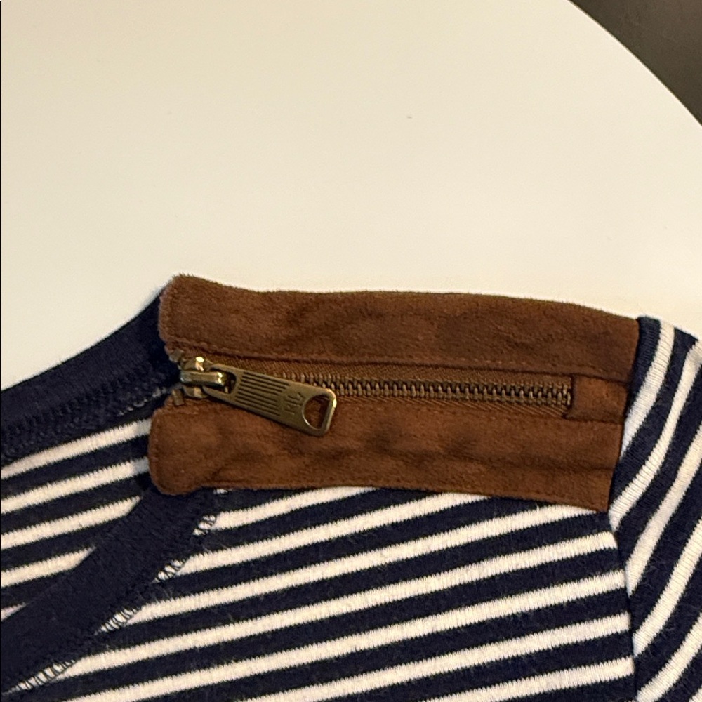 Ralph Lauren Navy and White Striped Long Sleeve Top EUC - Picture 3 of 6